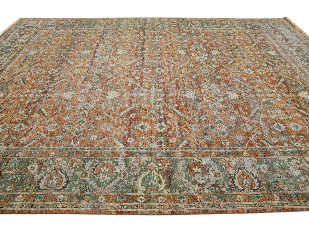 Modern Indian Artisan Wool Rug 10 X 14