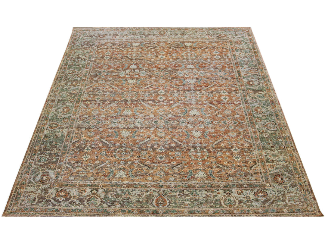 Modern Indian Artisan Wool Rug 10 X 14
