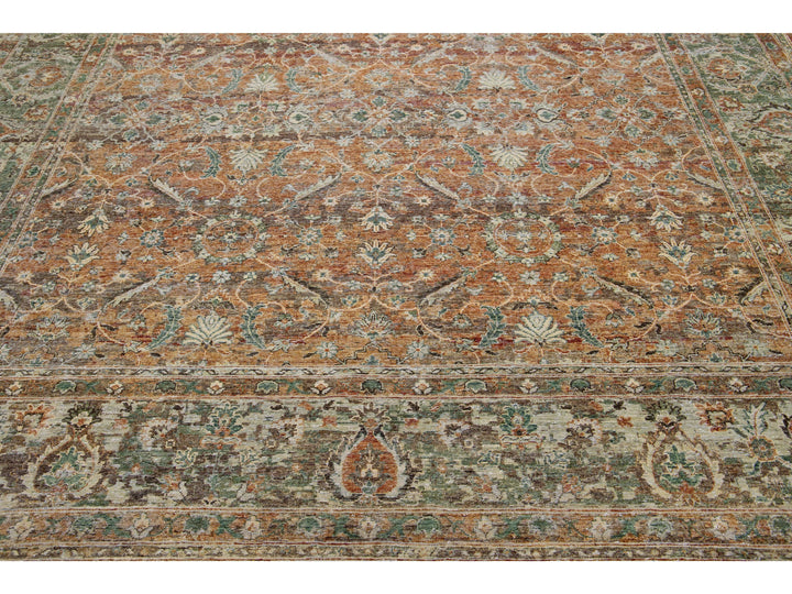 Modern Indian Artisan Wool Rug 10 X 14