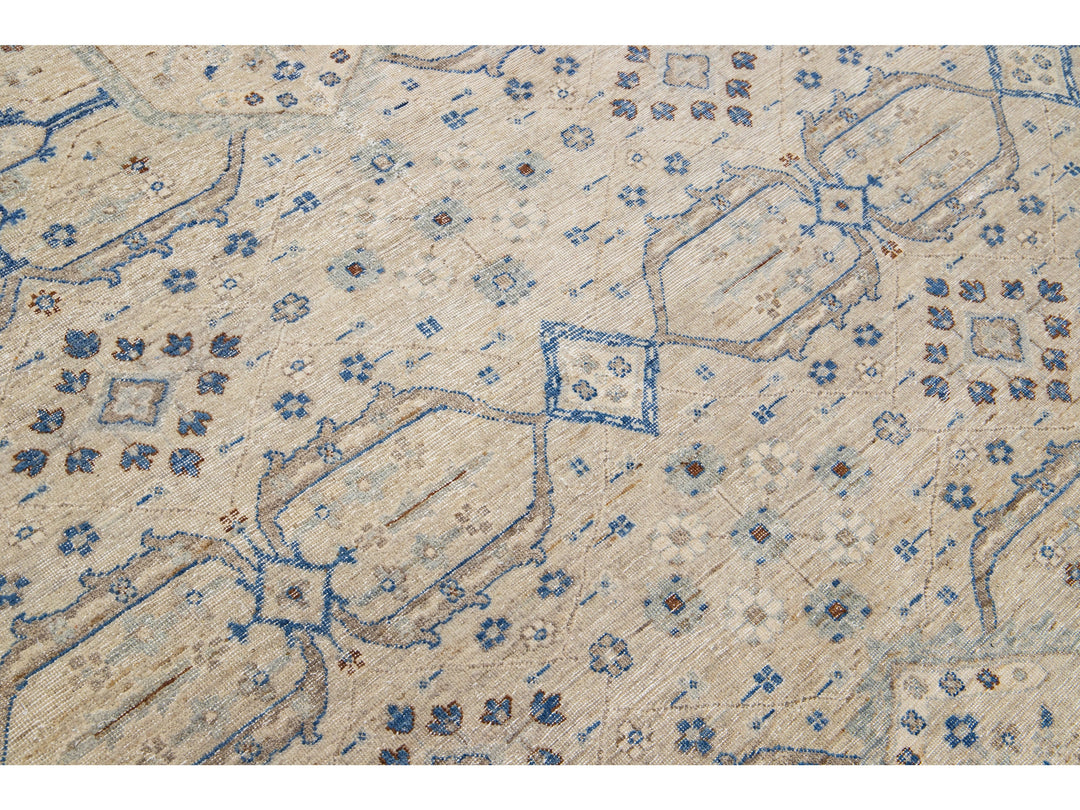 Modern Indian Artisan Wool Rug 10 x 14