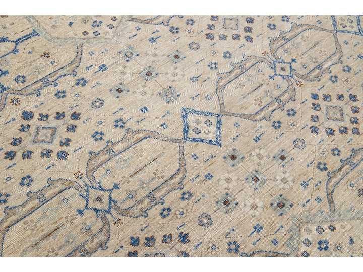 Modern Indian Artisan Wool Rug 10 x 14