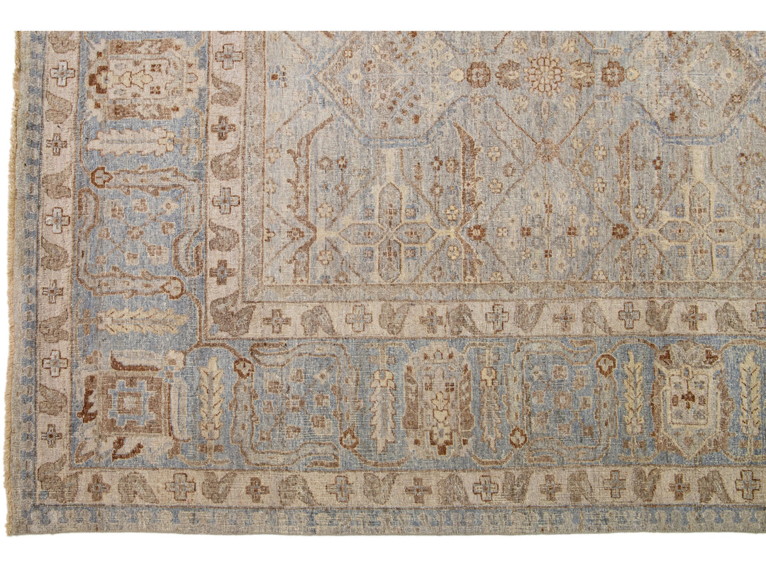 Modern Indian Artisan Wool Rug 13 x 16