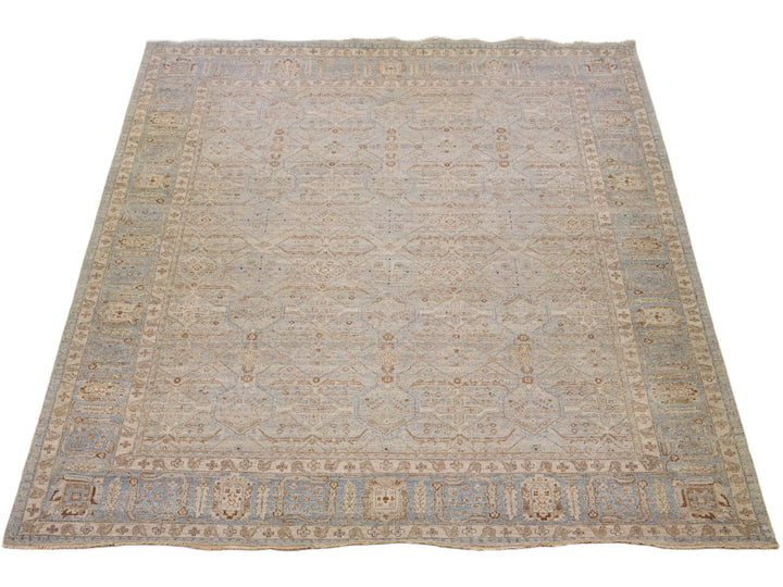 Modern Indian Artisan Wool Rug 13 x 16