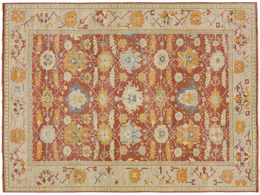 Modern Indian Artisan Wool Rug 10 x 13