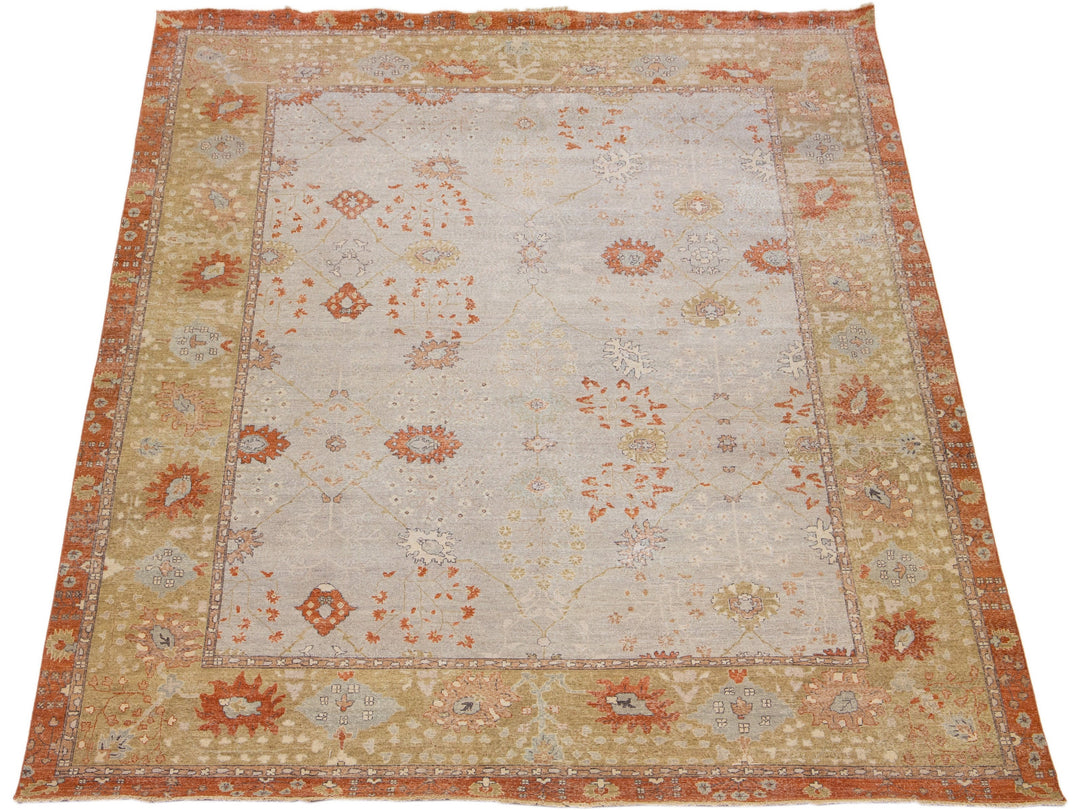 Modern Indian Artisan Wool Rug 12 x 15