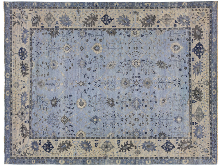 Modern Indian Artisan Wool Rug 12 x 15