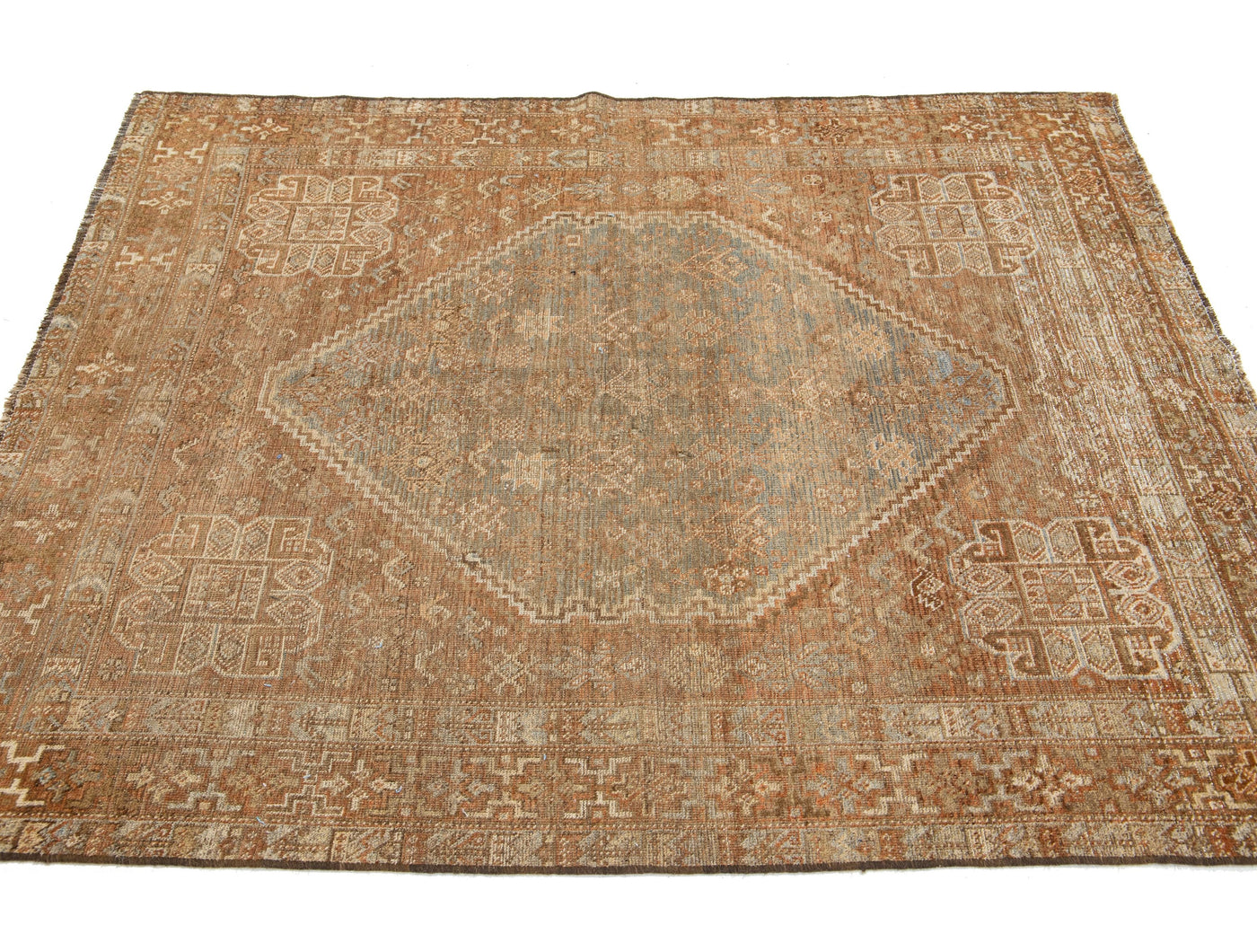 Antique Shiraz Wool Rug 5 X 6