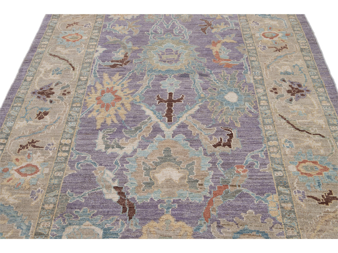 Modern Sultanabad Wool Rug 6 X 9