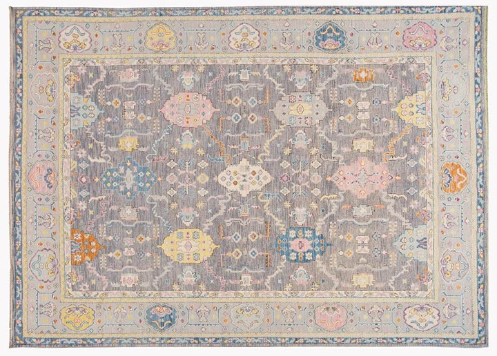 21st Century Contemporary Modern Oushak style Wool Rug 10 X 14