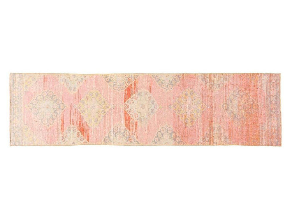 Vintage Turkish Geometric Wool Runner 3 X 11