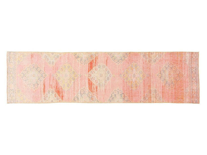 Vintage Turkish Geometric Wool Runner 3 X 11