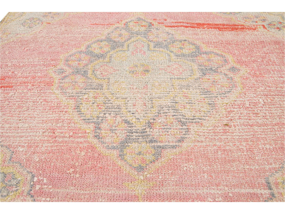 Vintage Turkish Geometric Wool Runner 3 X 11