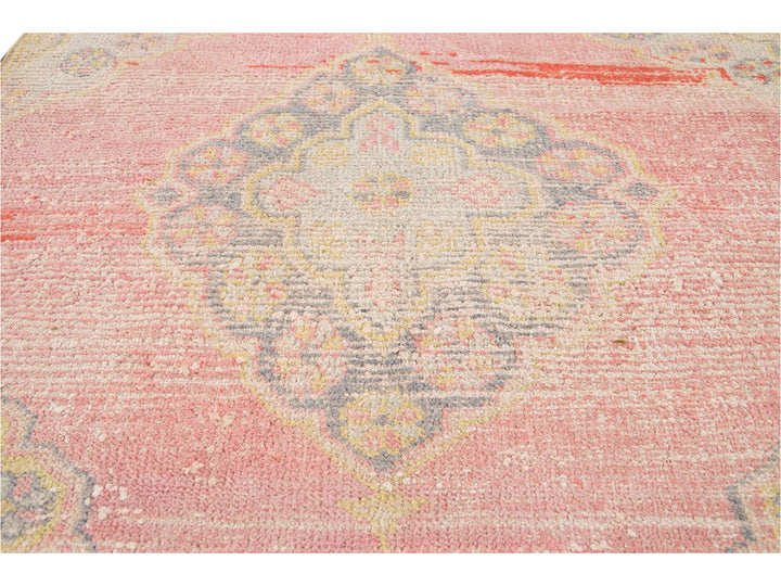 Vintage Turkish Geometric Wool Runner 3 X 11