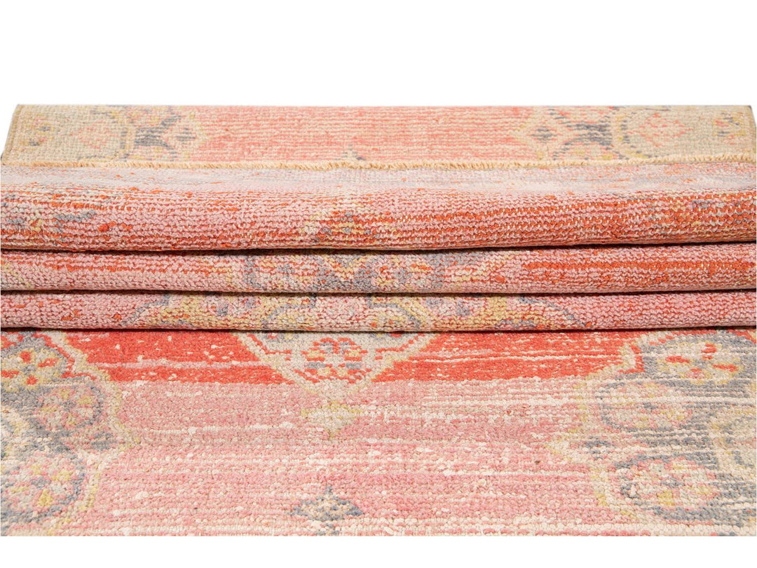 Vintage Turkish Geometric Wool Runner 3 X 11