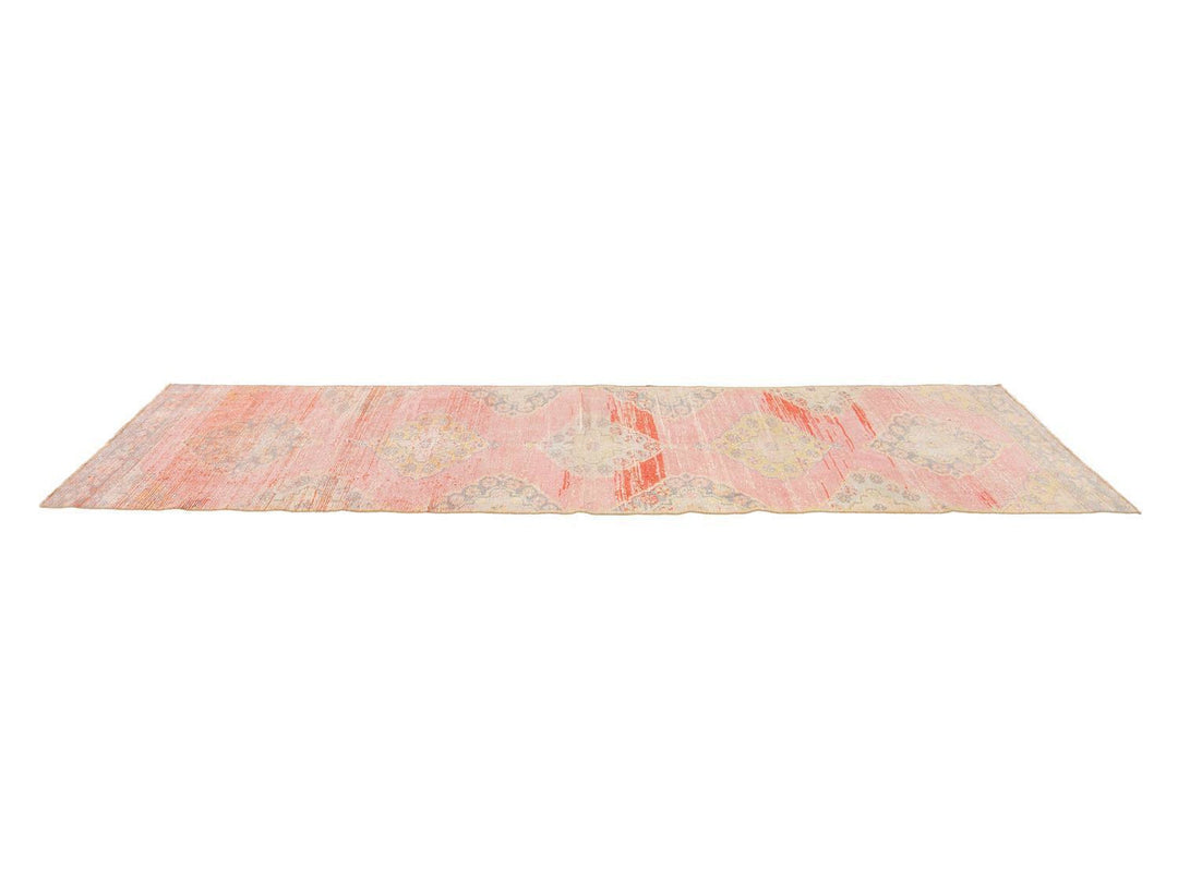 Vintage Turkish Geometric Wool Runner 3 X 11