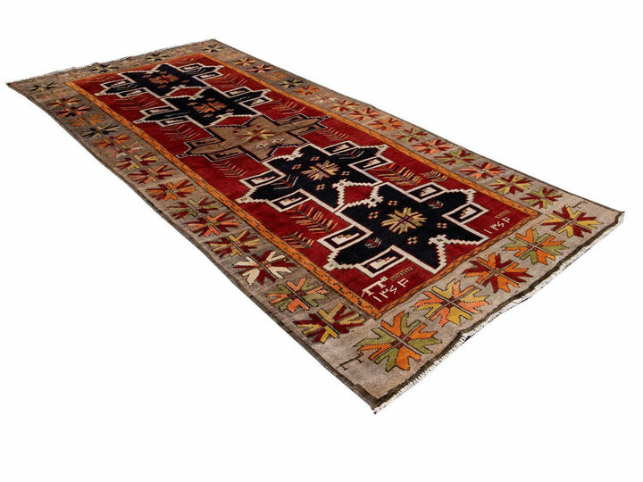 Vintage Azeri Wool Runner 5 x 12