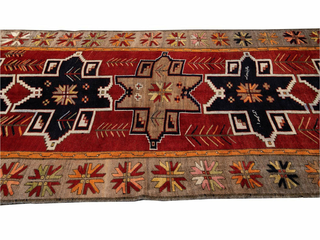Vintage Azeri Wool Runner 5 x 12