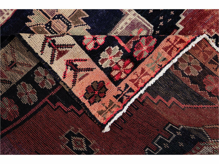 Mid 20th Century Vintage Azeri Wool Runner Rug 5 X 13