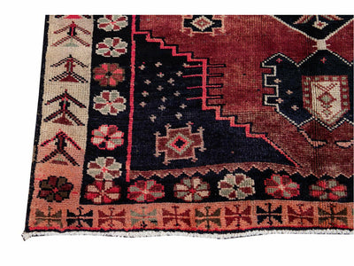 Mid 20th Century Vintage Azeri Wool Runner Rug 5 X 13