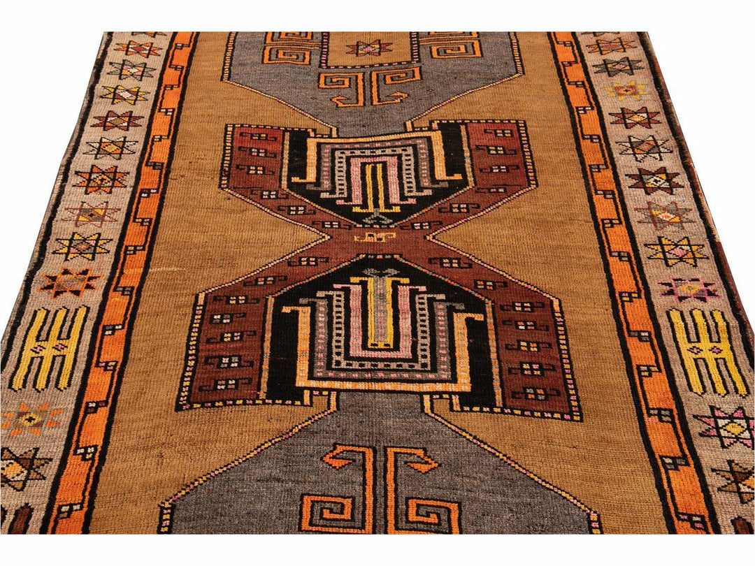 Vintage Azeri Wool Runner 5 X 12