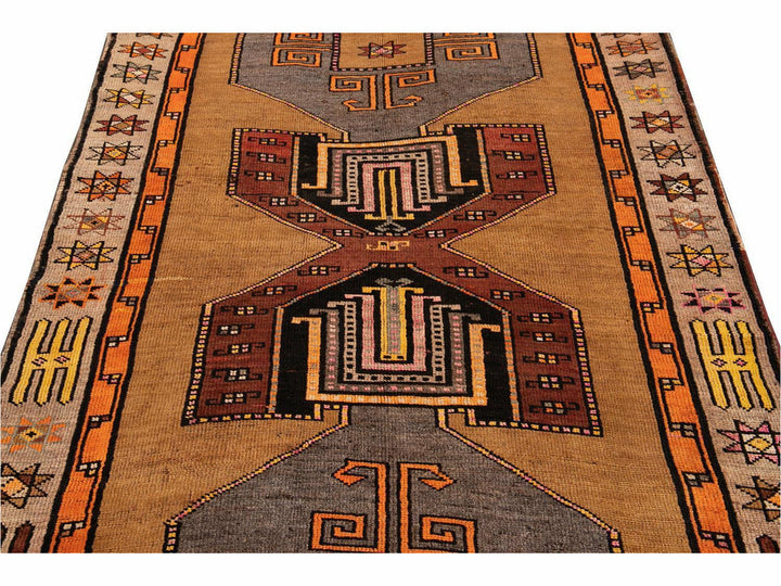 Vintage Azeri Wool Runner 5 X 12