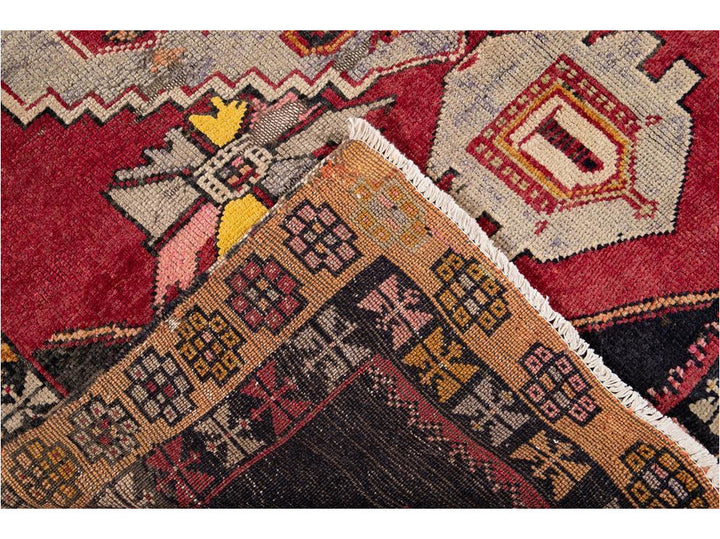 Mid 20th Century Vintage Azeri Wool Runner Rug 5 X 11