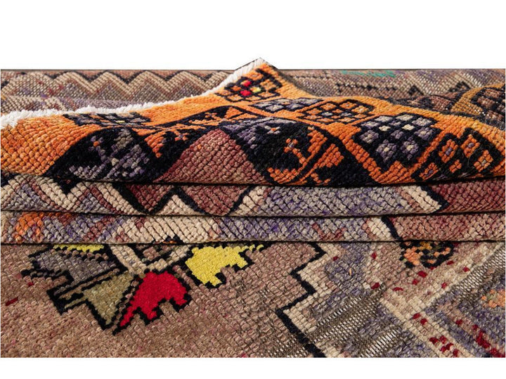 Mid 20th Century Vintage Azeri Wool Runner Rug 5 X 11