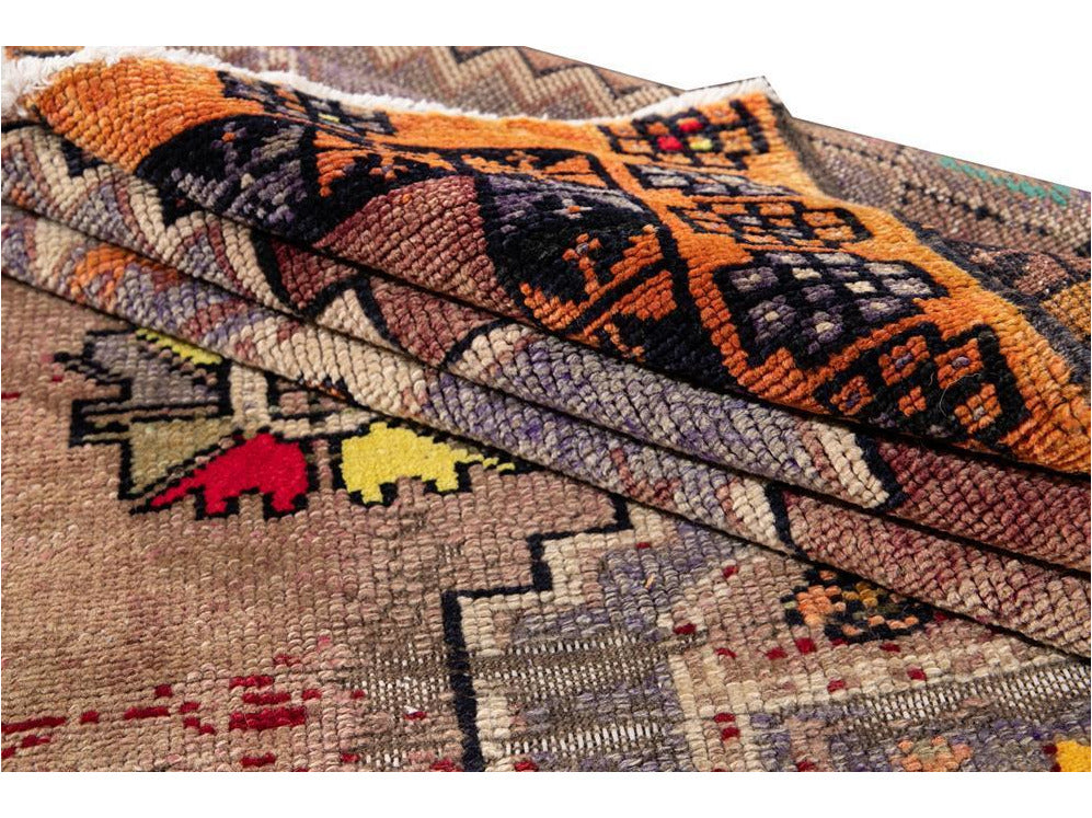 Mid 20th Century Vintage Azeri Wool Runner Rug 5 X 11