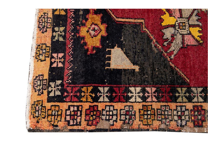 Mid 20th Century Vintage Azeri Wool Runner Rug 5 X 11