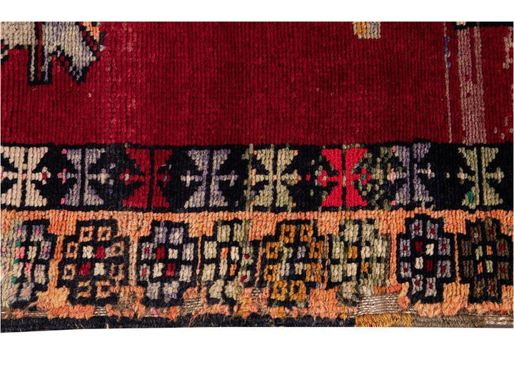 Mid 20th Century Vintage Azeri Wool Runner Rug 5 X 11