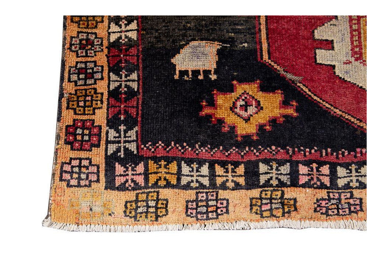 Mid 20th Century Vintage Azeri Wool Runner Rug 5 X 11