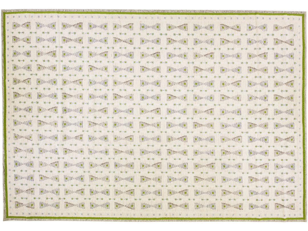 Modern Swedish Wool Rug 8 X 10
