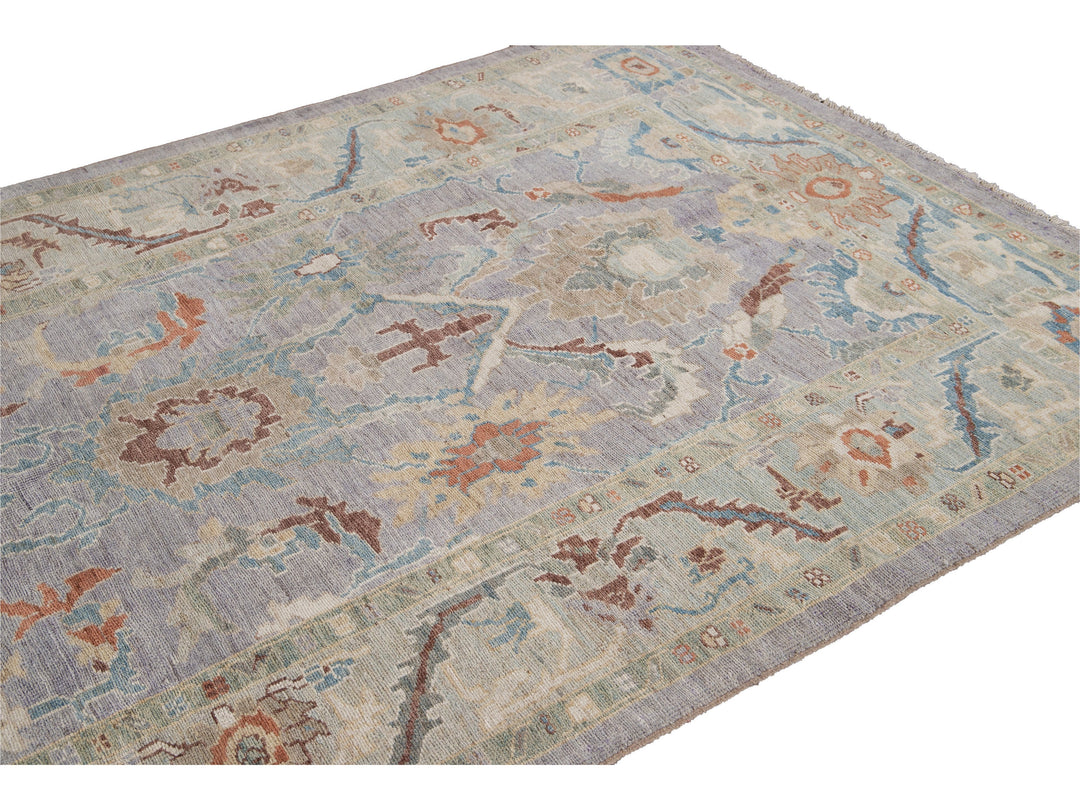 Modern Sultanabad Wool Rug 6 X 8