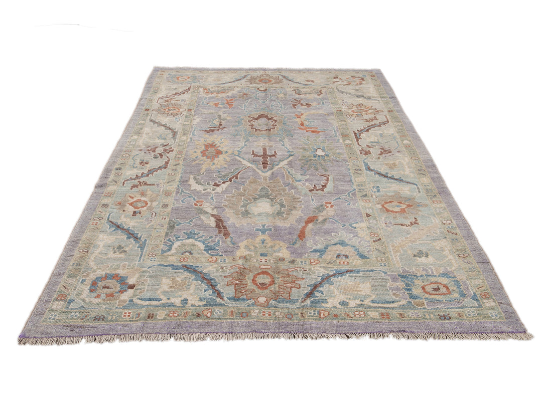 Modern Sultanabad Wool Rug 6 X 8