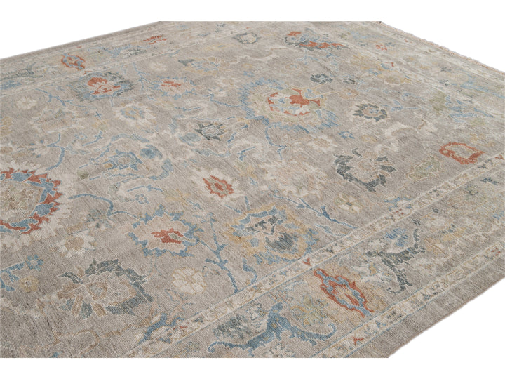 Modern Sultanabad Wool Rug 9 X 11