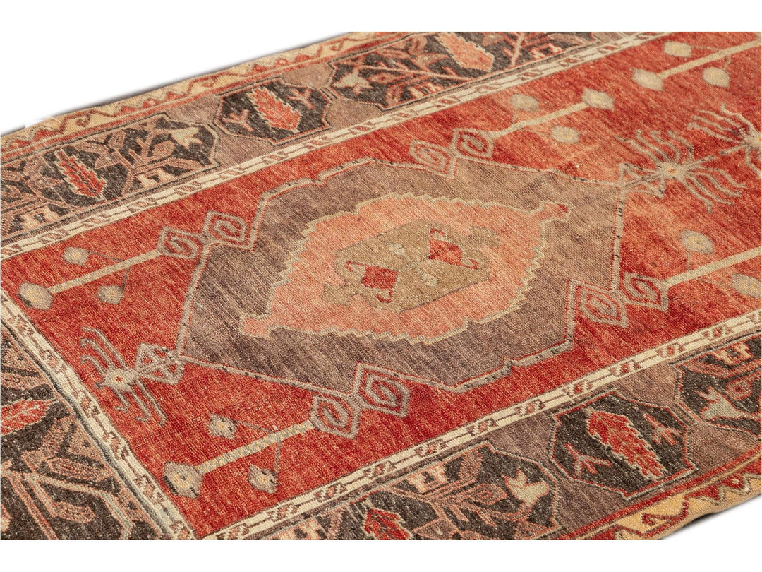 Mid 20th Century Vintage Anatolian Wool Runner Rug, 4 X 1-