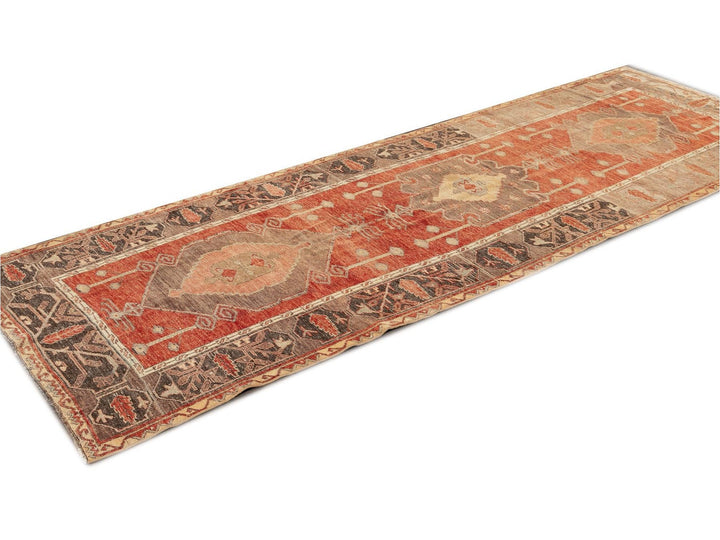 Mid 20th Century Vintage Anatolian Wool Runner Rug, 4 X 1-