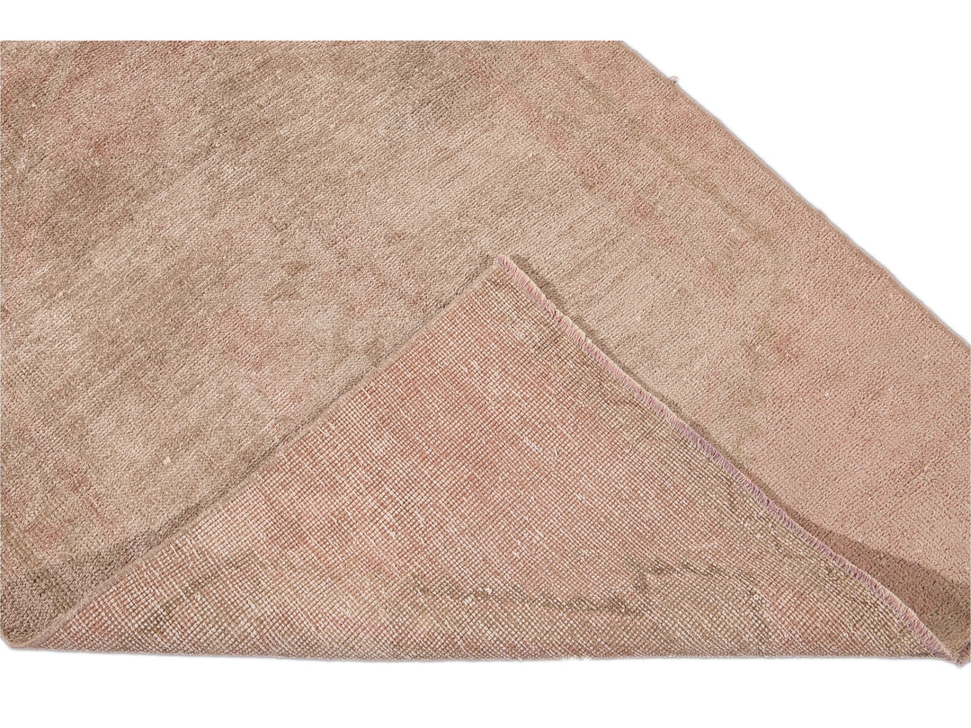 Vintage Turkish Handmade Peach Tribal Wool Runner