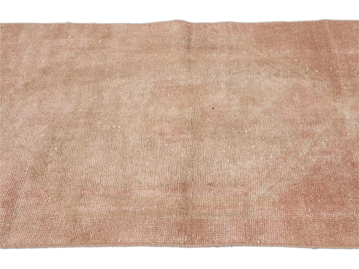 Vintage Turkish Handmade Peach Tribal Wool Runner
