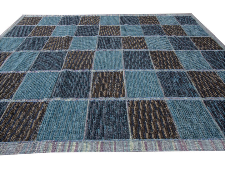 Modern Swedish Square Wool Rug 10 X 11