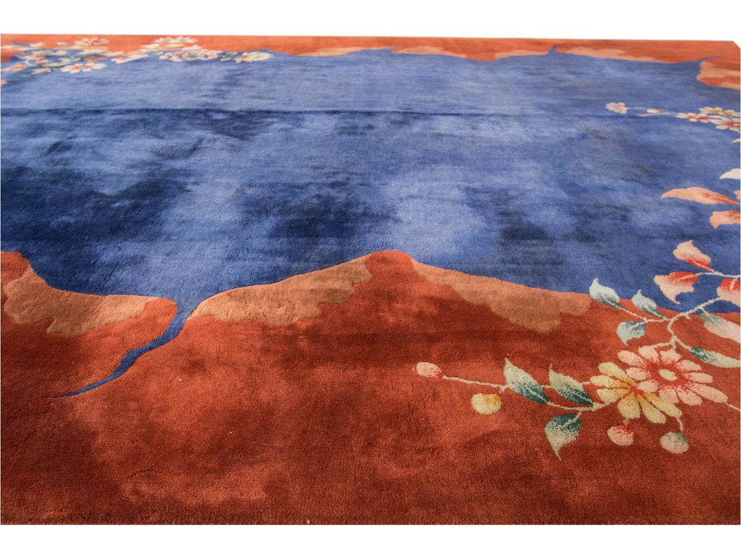 Antique Chinese Peking Wool Rug 9 X 11
