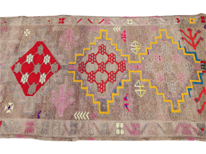 Mid-20th Century Vintage Turkish Wool Runner Rug 3 X 11