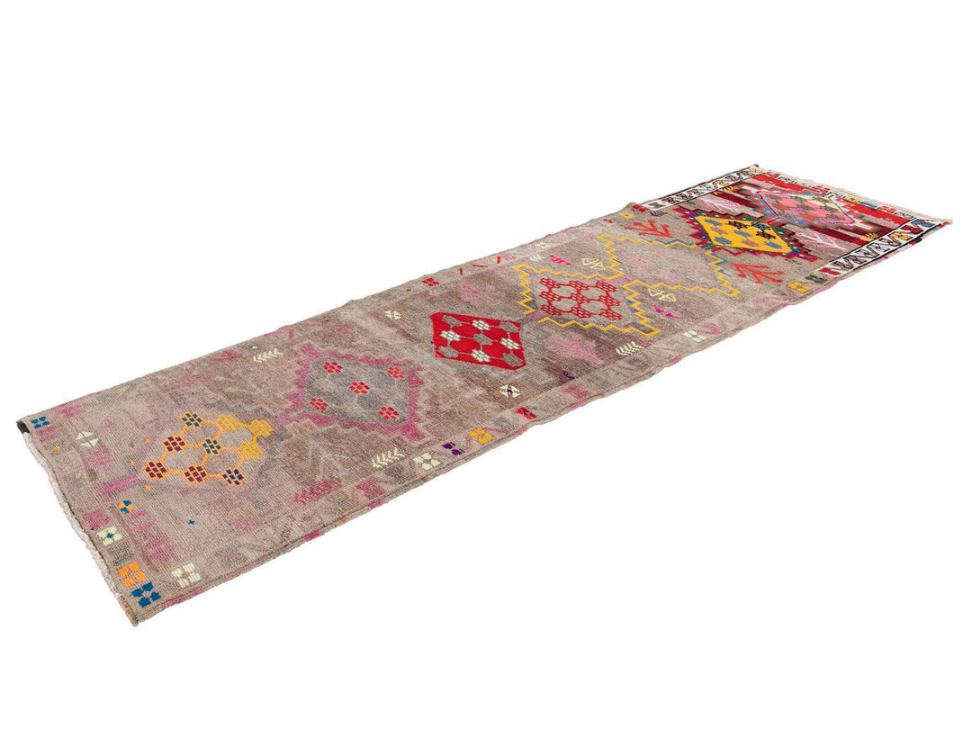 Mid-20th Century Vintage Turkish Wool Runner Rug 3 X 11