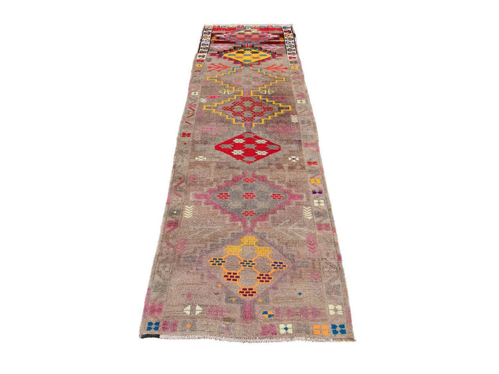 Mid-20th Century Vintage Turkish Wool Runner Rug 3 X 11