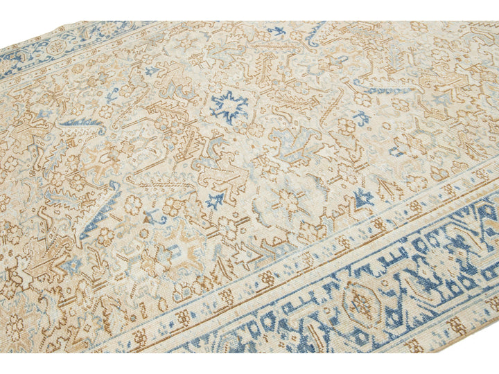 Antique Heriz Wool Rug 7 X 10