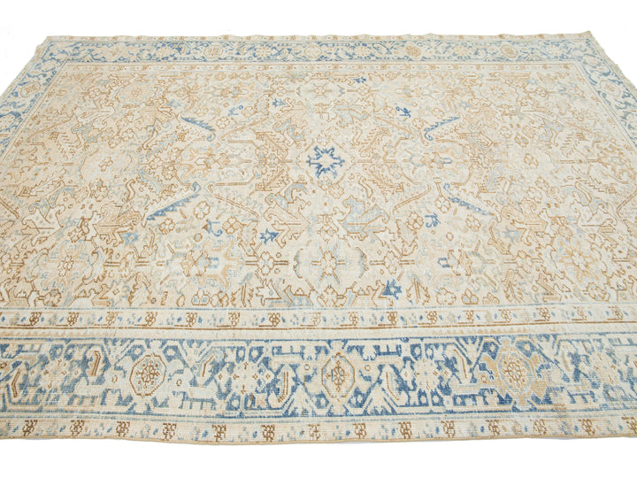 Antique Heriz Wool Rug 7 X 10
