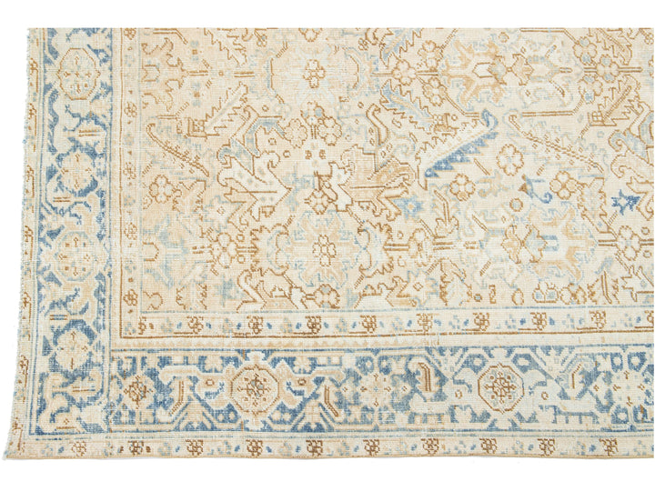 Antique Heriz Wool Rug 7 X 10