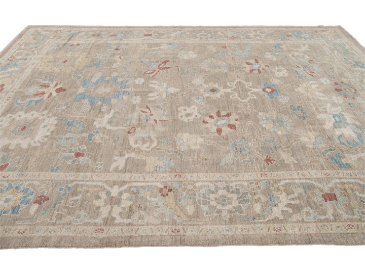 Modern Sultanabad Wool Rug 8 X 12