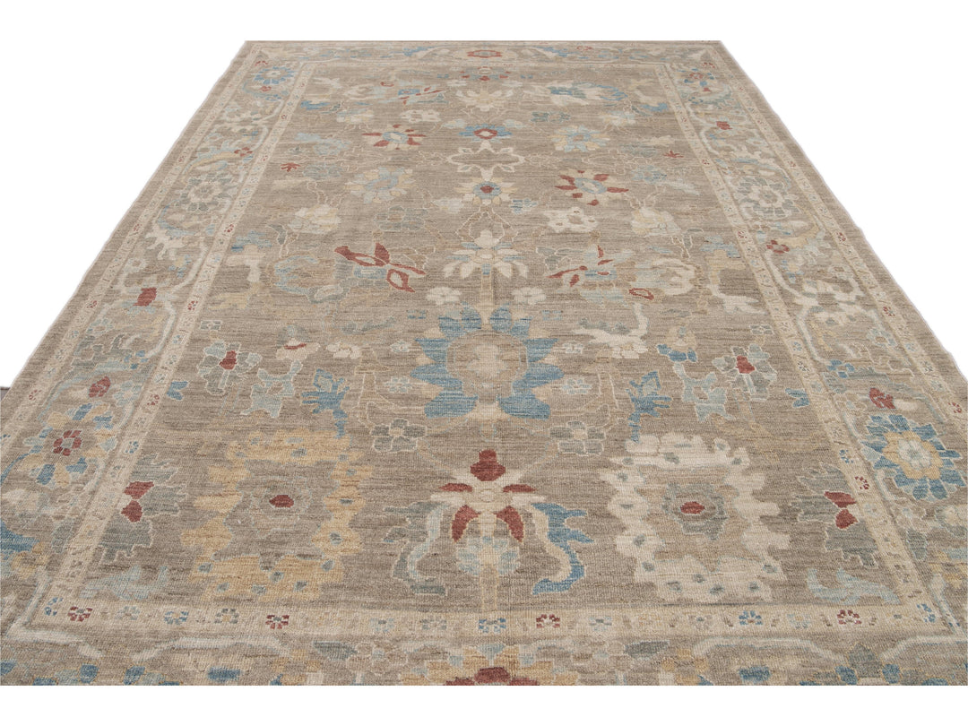 Modern Sultanabad Wool Rug 8 X 12