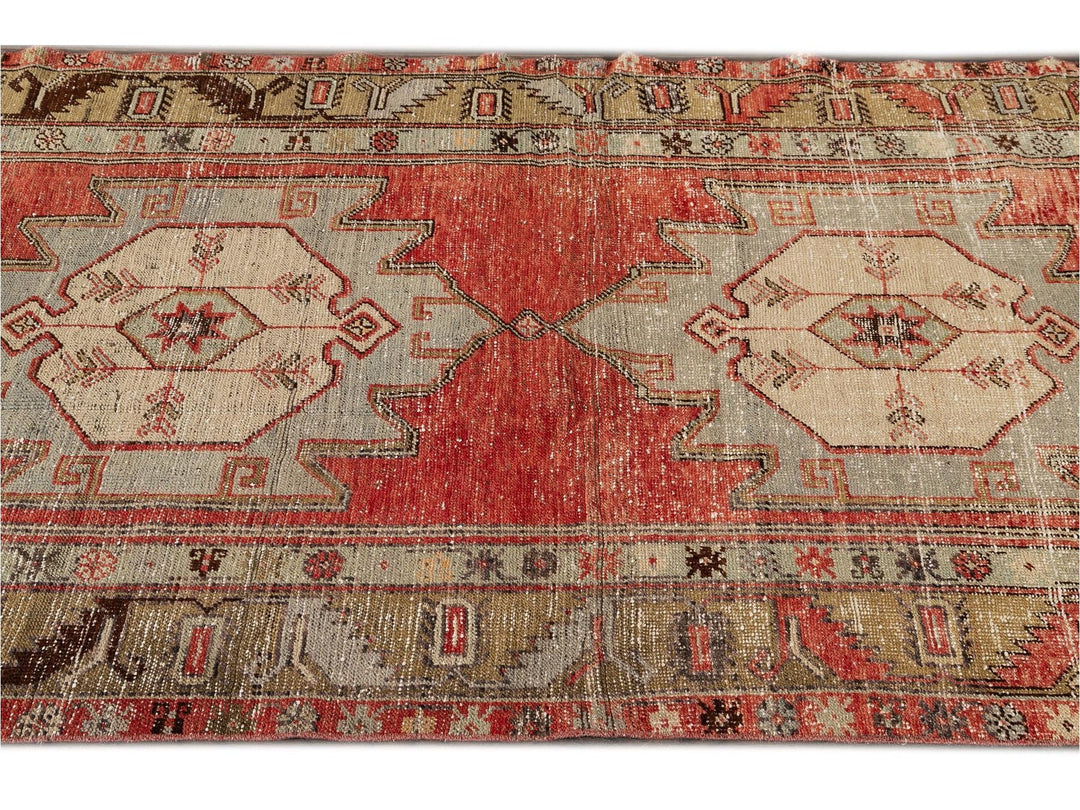 Mid 20th Century Vintage Anatolian Wool Runner Rug, 5' x 11'